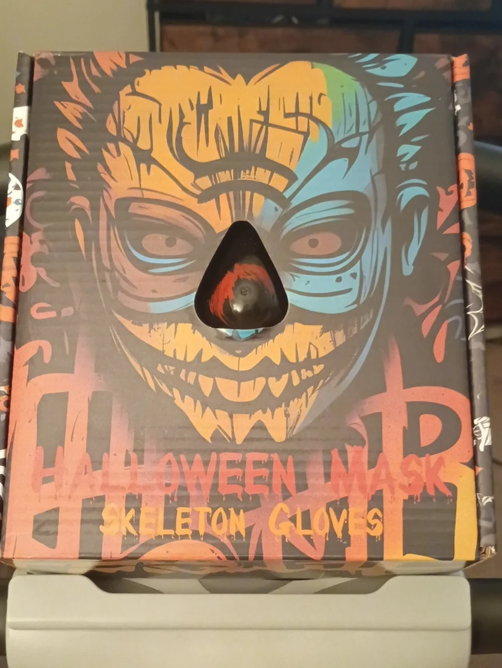 STONCH Halloween LED Glow Mask & Skeleton Gloves Set – New In Box